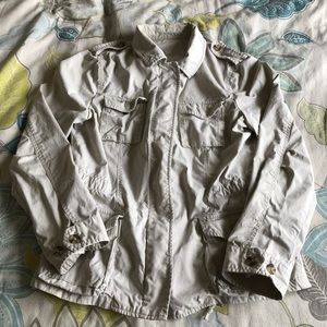 Banana Republic Cream Zip Up Jacket